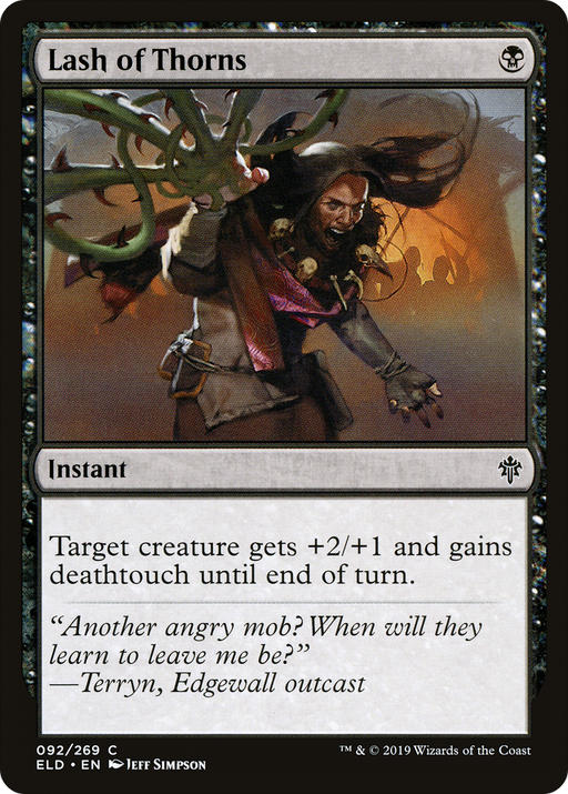 Lash of Thorns (ELD-092) [Throne of Eldraine] MTG Single Wizards of the Coast