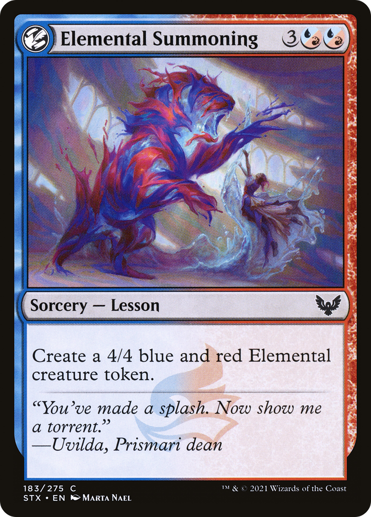 Elemental Summoning (STX-183) [Strixhaven: School of Mages] Foil MTG Single Wizards of the Coast
