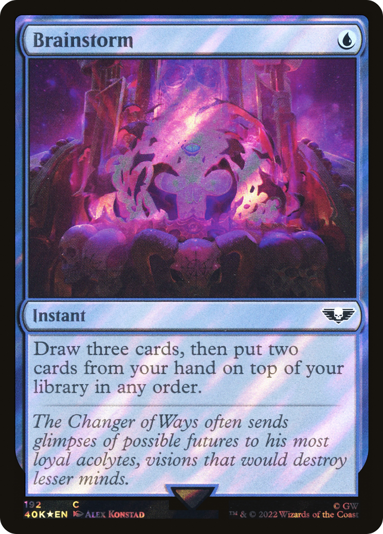 Brainstorm (Surge Foil) (40K-192) [Warhammer 40,000 Commander] Foil MTG Single Wizards of the Coast