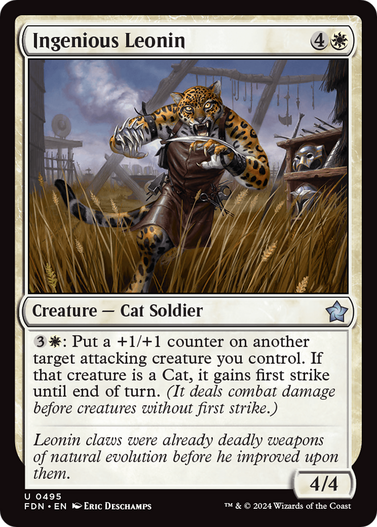 Ingenious Leonin (FDN-495) [Foundations] MTG Single Wizards of the Coast