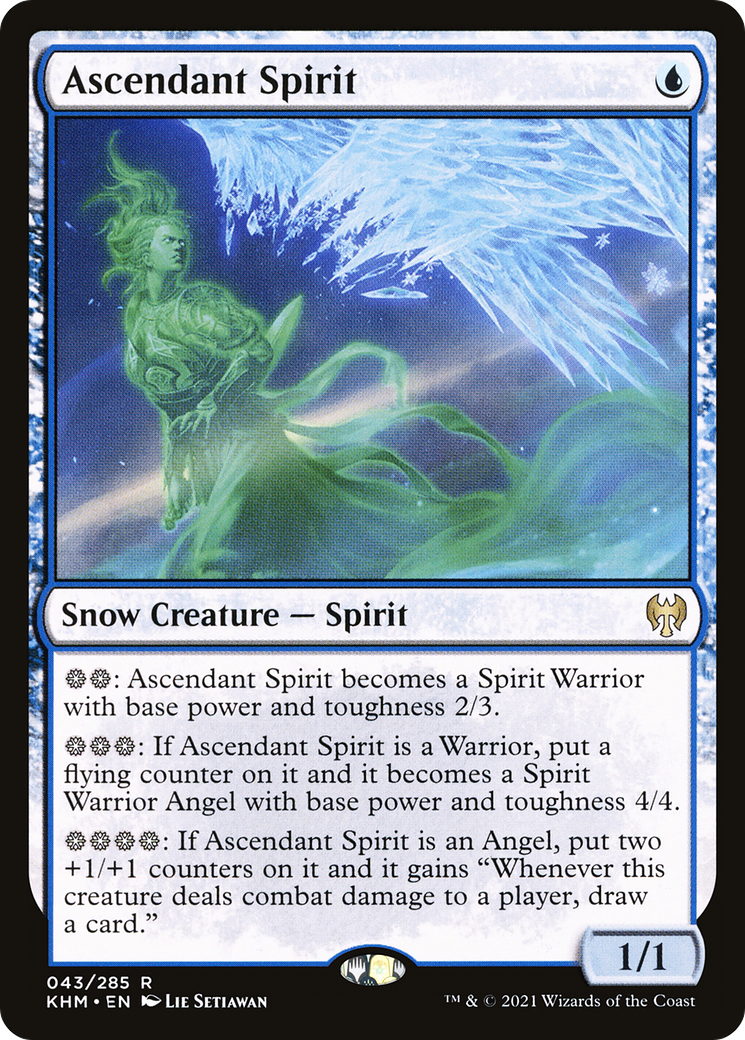 Ascendant Spirit (KHM-043) [Kaldheim] Foil MTG Single Wizards of the Coast