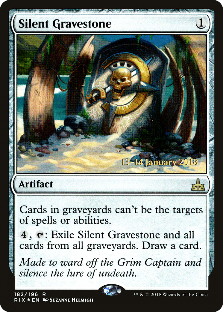 Silent Gravestone (PRE-182) [Rivals of Ixalan Promos] Foil MTG Single Wizards of the Coast