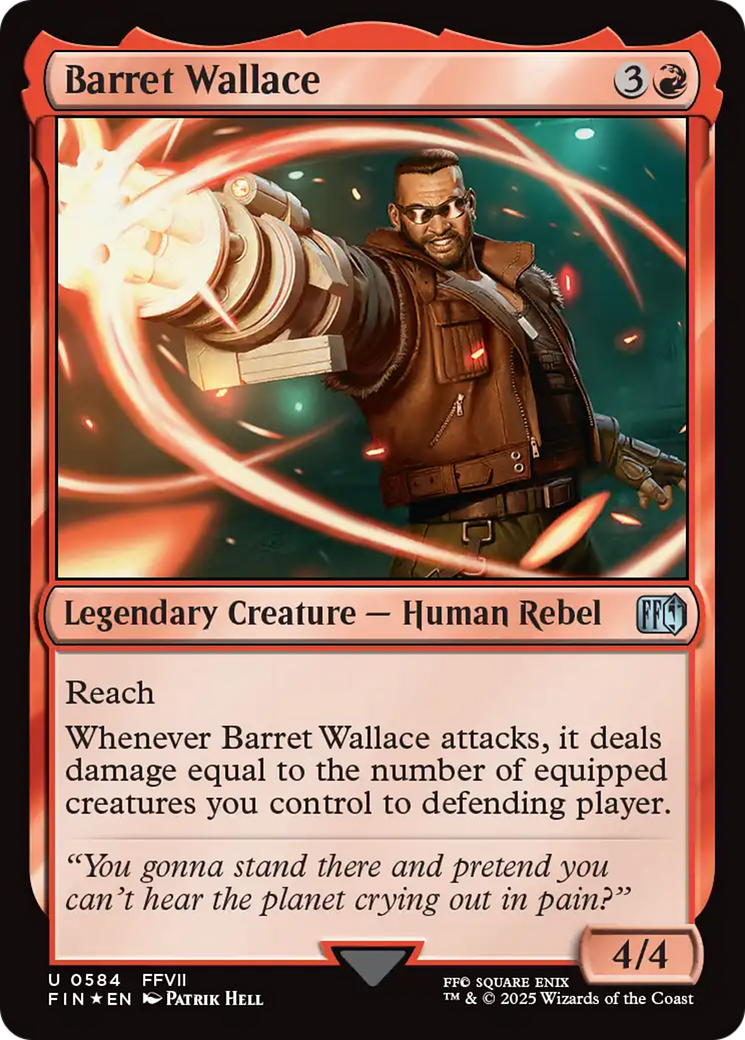 Barret Wallace (Surge Foil) (FIN-584) [FINAL FANTASY] Foil MTG Single Wizards of the Coast
