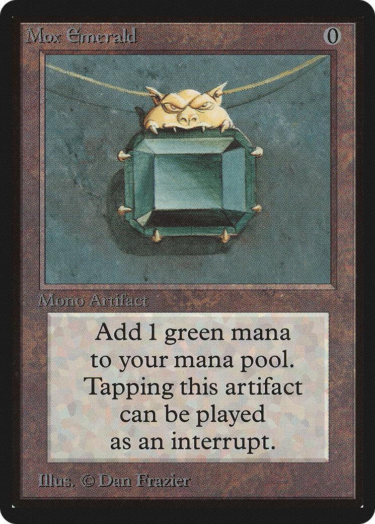 Mox Emerald (LEB-262) [Oldschool] Limited Edition Beta MTG Single Wizards of the Coast