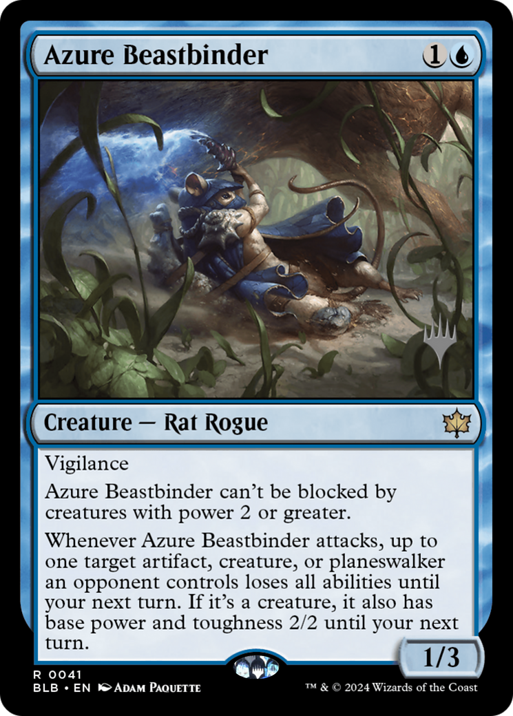 Azure Beastbinder (PPBLB-041) [Bloomburrow Promos] Foil MTG Single Wizards of the Coast