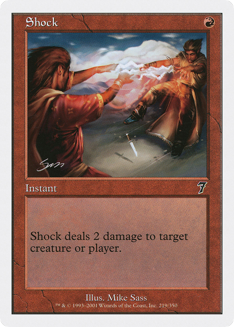 Shock (7ED-219) [7th Edition] Foil MTG Single Wizards of the Coast