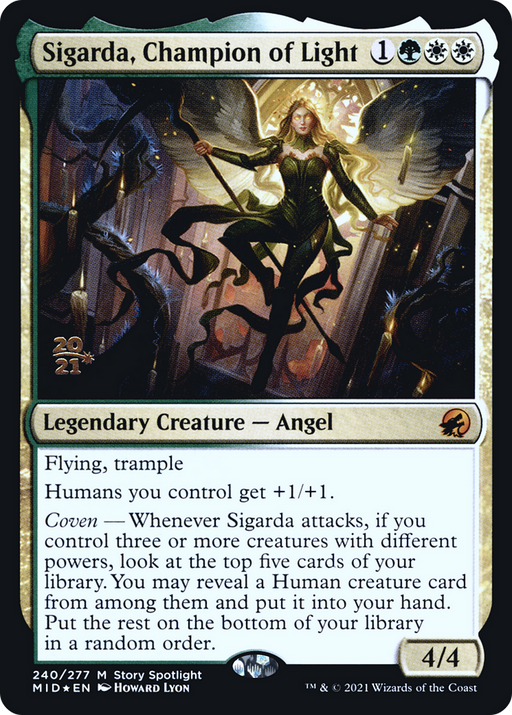 Sigarda, Champion of Light (PRE-240) [Innistrad: Midnight Hunt Promos] Foil MTG Single Wizards of the Coast