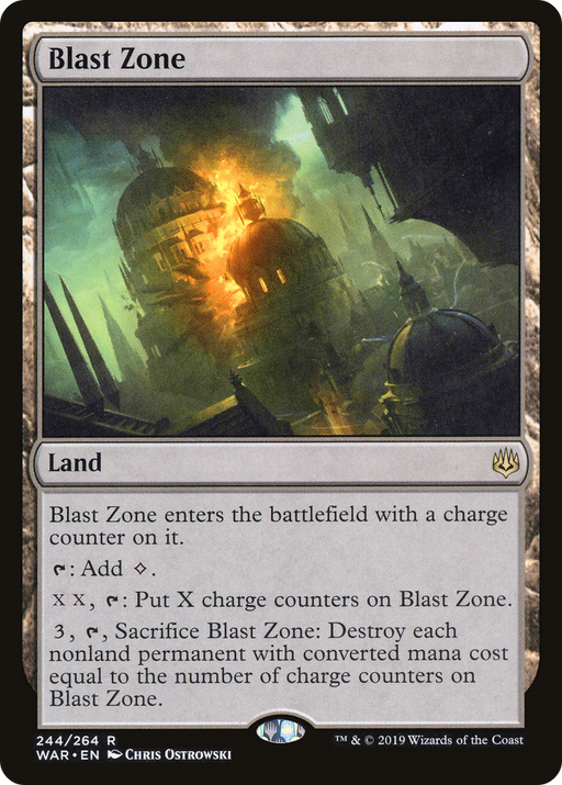 Blast Zone (WAR-244) [War of the Spark] MTG Single Wizards of the Coast