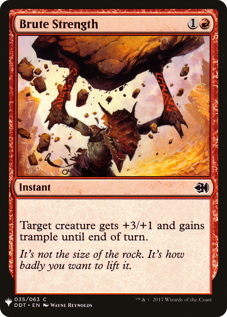 Brute Strength (LIST-DDT-35) [Mystery Booster] The List MTG Single Wizards of the Coast