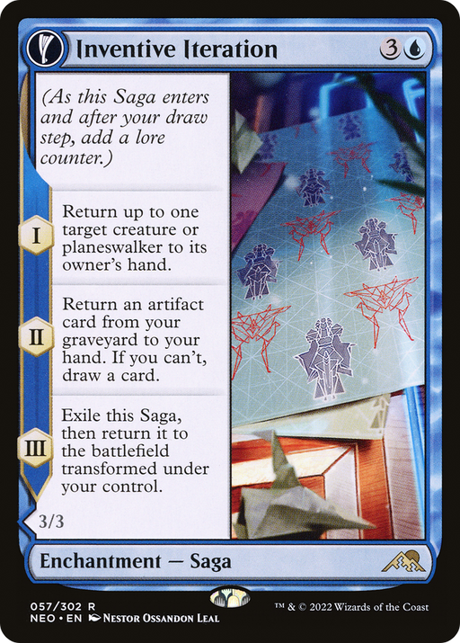 Inventive Iteration (NEO-057) [Kamigawa: Neon Dynasty] Foil MTG Single Wizards of the Coast