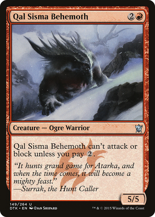 Qal Sisma Behemoth (DTK-149) [Dragons of Tarkir] MTG Single Wizards of the Coast