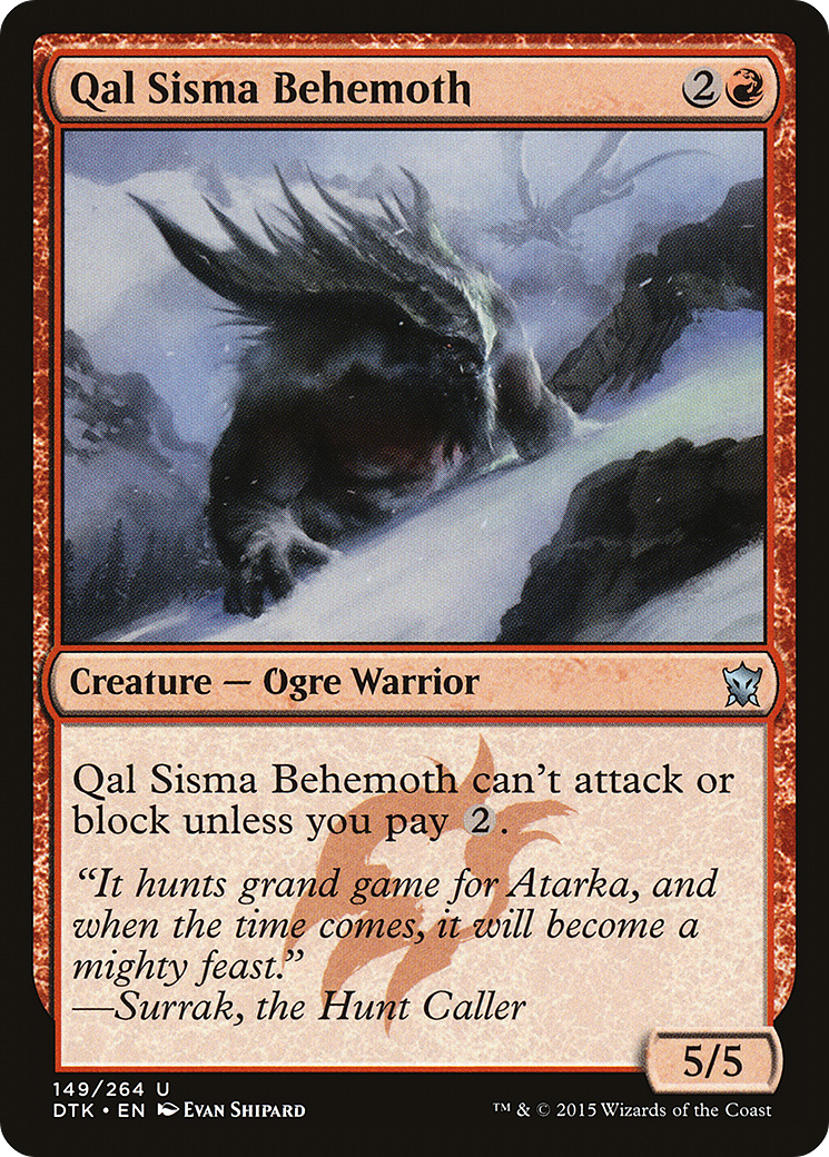 Qal Sisma Behemoth (DTK-149) [Dragons of Tarkir] Foil MTG Single Wizards of the Coast