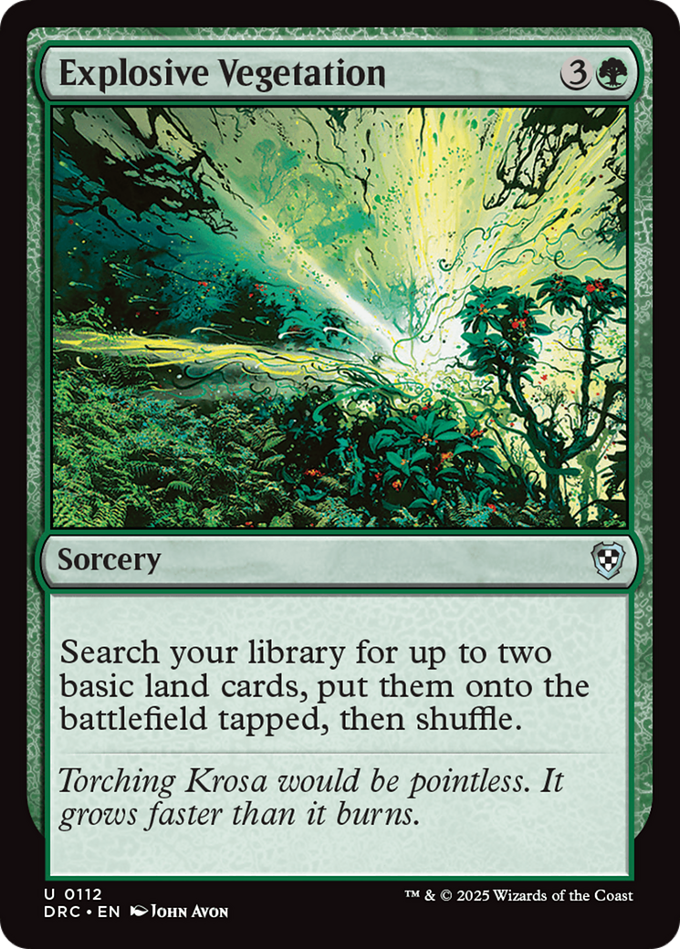 Explosive Vegetation (DRC-112) [Commander: Aetherdrift] MTG Single Wizards of the Coast