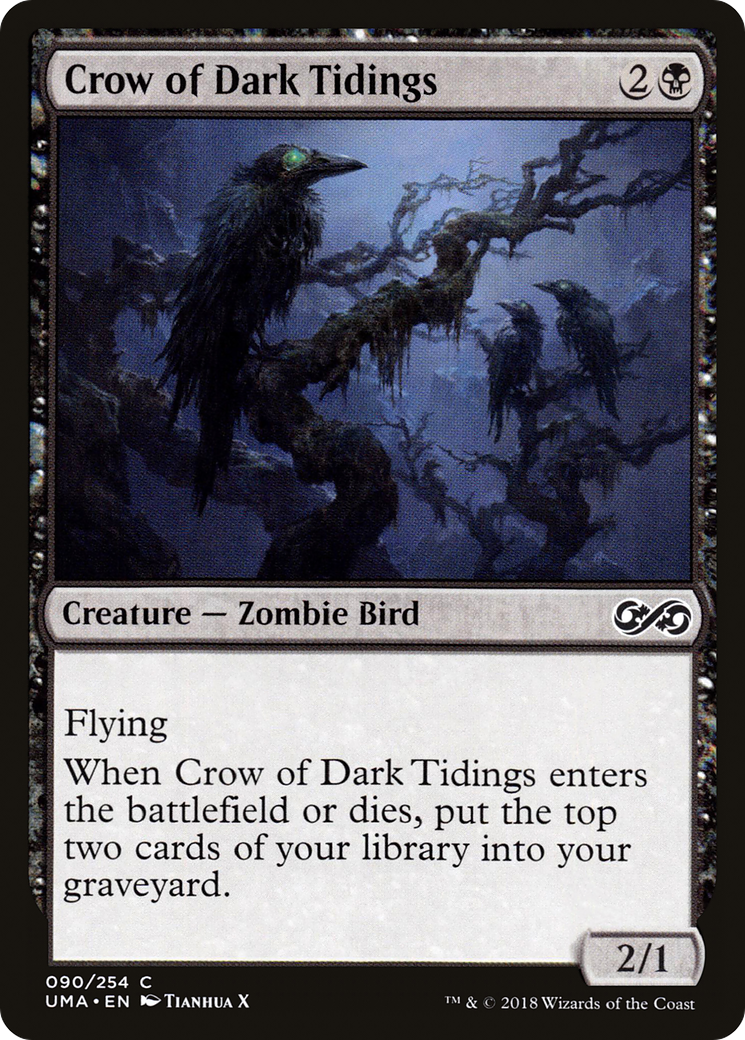 Crow of Dark Tidings (UMA-090) [Ultimate Masters] Foil MTG Single Wizards of the Coast