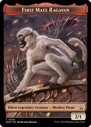 First Mate Ragavan // Phyrexian Saproling Double-Sided Token [Tokens] March of the Machine Tokens MTG Single Magic: The Gathering