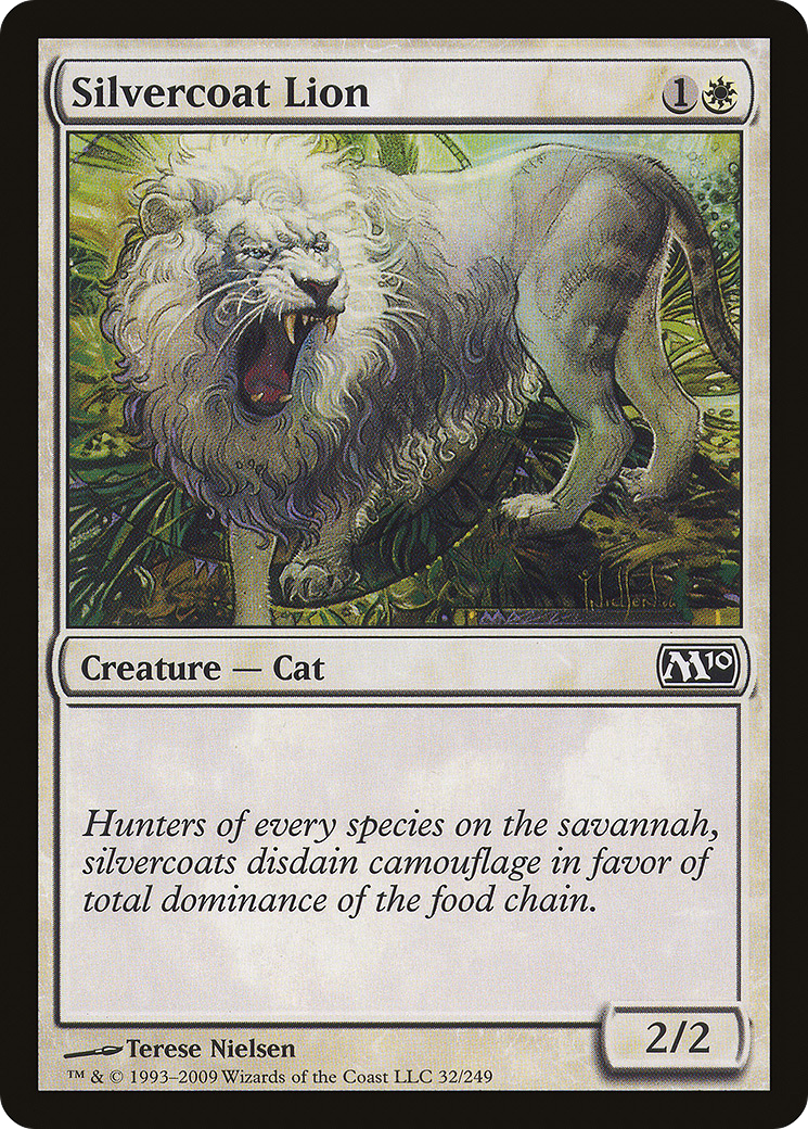 Silvercoat Lion (M10-032) [Magic 2010] Foil MTG Single Wizards of the Coast