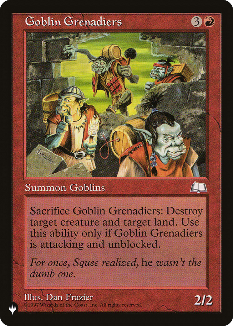 Goblin Grenadiers (LIST-WTH-104) [Mystery Booster] The List MTG Single Wizards of the Coast