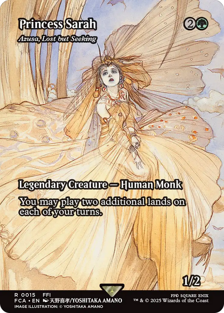 Princess Sarah - Azusa, Lost but Seeking (Showcase) (FCA-015) [FINAL FANTASY: Through the Ages] / Princess Sarah (Borderless) Foil MTG Single Wizards of the Coast