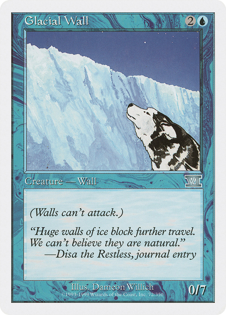 Glacial Wall (6ED-072) [Classic Sixth Edition] MTG Single Wizards of the Coast