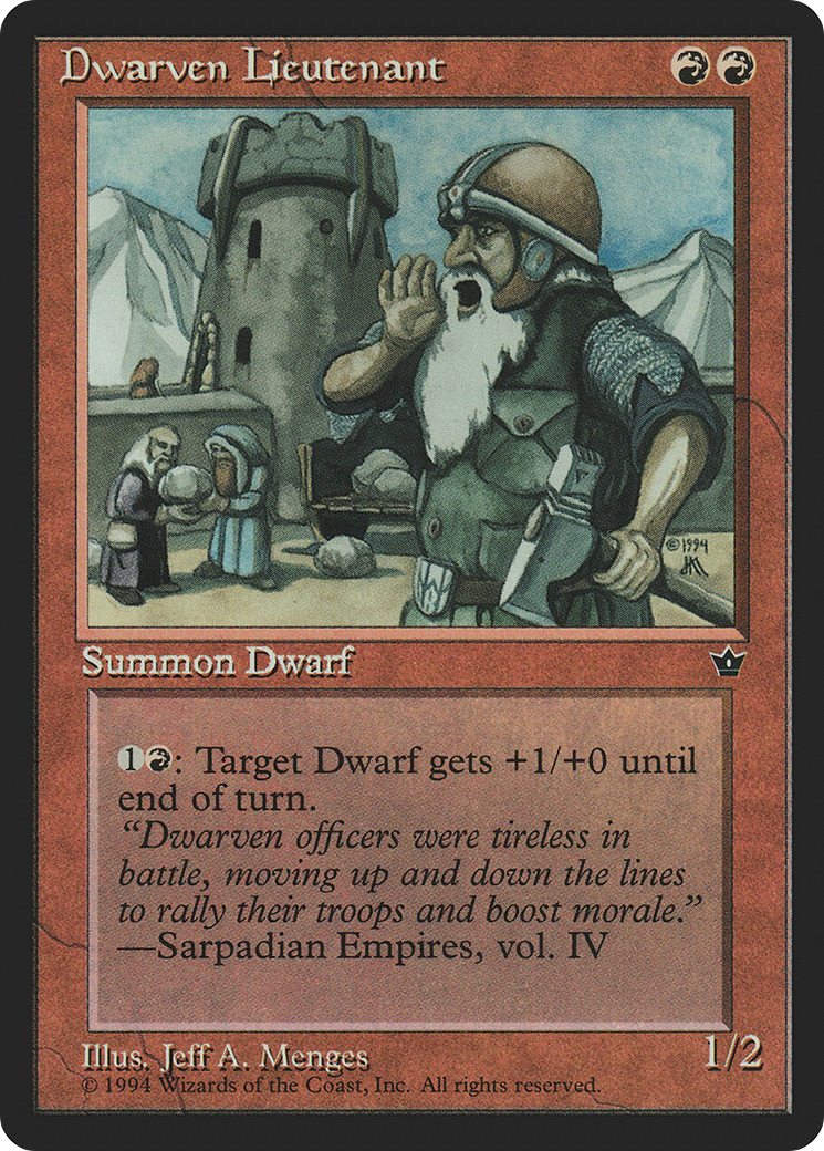 Dwarven Lieutenant (FEM-052) [Fallen Empires] MTG Single Wizards of the Coast