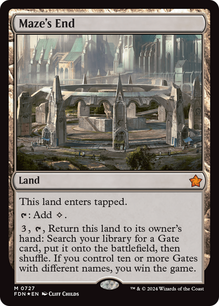 Maze's End (FDN-727) [Foundations] Foil MTG Single Wizards of the Coast