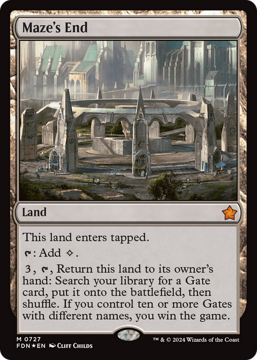 Maze's End (FDN-727) [Foundations] Foil MTG Single Wizards of the Coast