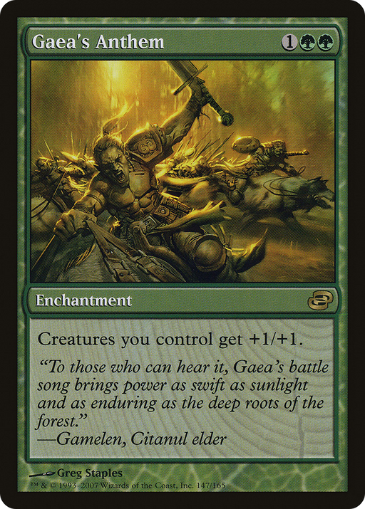 Gaea's Anthem (PLC-147) [Planar Chaos] (colorshifted) Foil MTG Single Planar Chaos