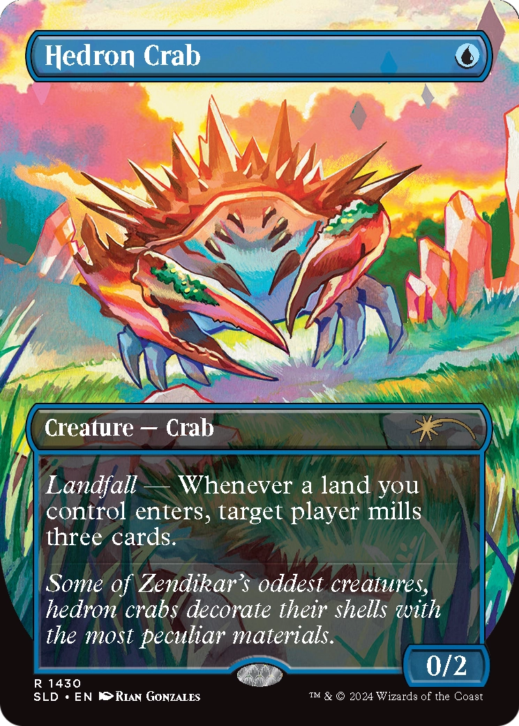Hedron Crab (SLD-1430) [Secret Lair] Drop (Borderless) Foil MTG Single Wizards of the Coast
