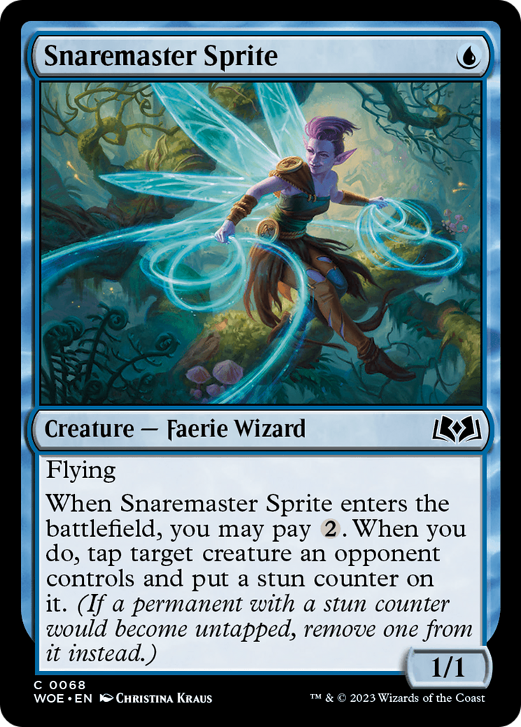 Snaremaster Sprite (WOE-068) [Wilds of Eldraine] Foil MTG Single Wizards of the Coast