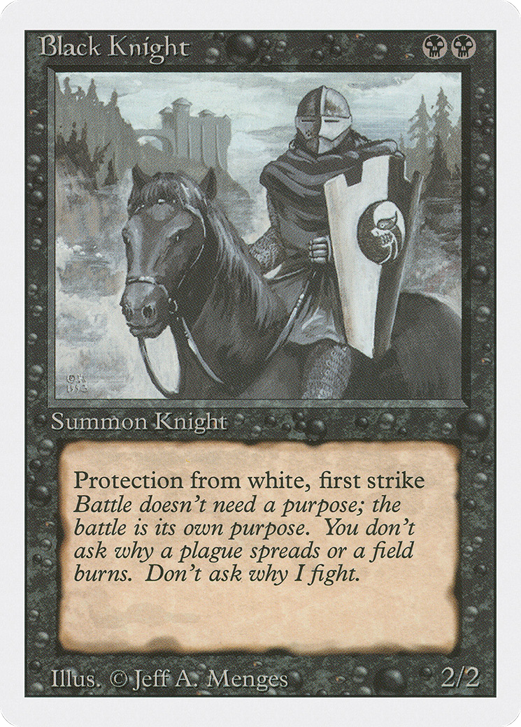 Black Knight (3ED-095) [Revised Edition] MTG Single Wizards of the Coast