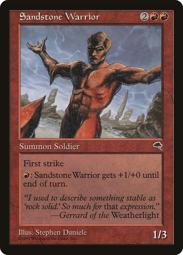 Sandstone Warrior (TMP-199) [Tempest] MTG Single Wizards of the Coast