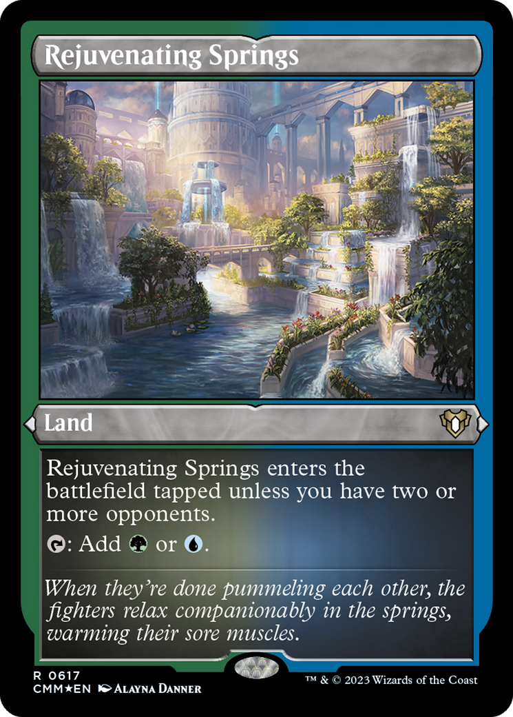 Rejuvenating Springs (CMM-617) [Commander Masters] Etched Foil MTG Single Wizards of the Coast