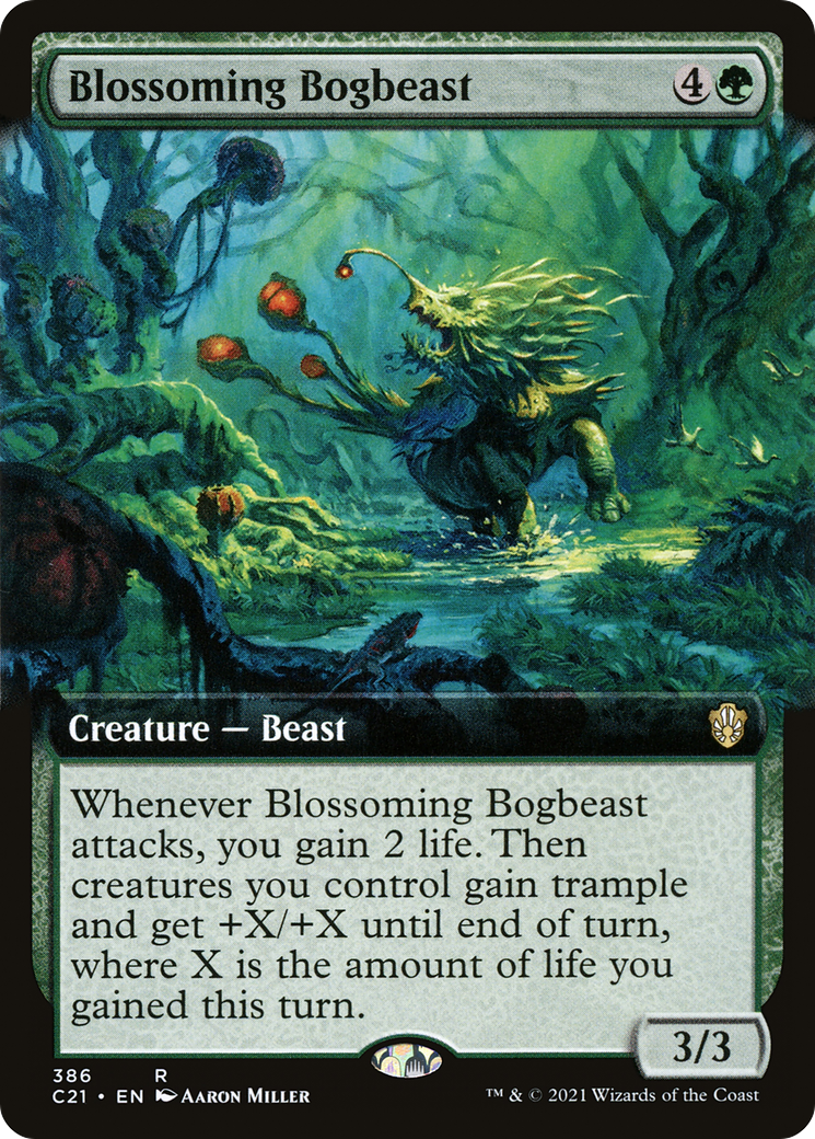Blossoming Bogbeast (C21-386) [Commander 2021] (Extended Art) MTG Single Wizards of the Coast