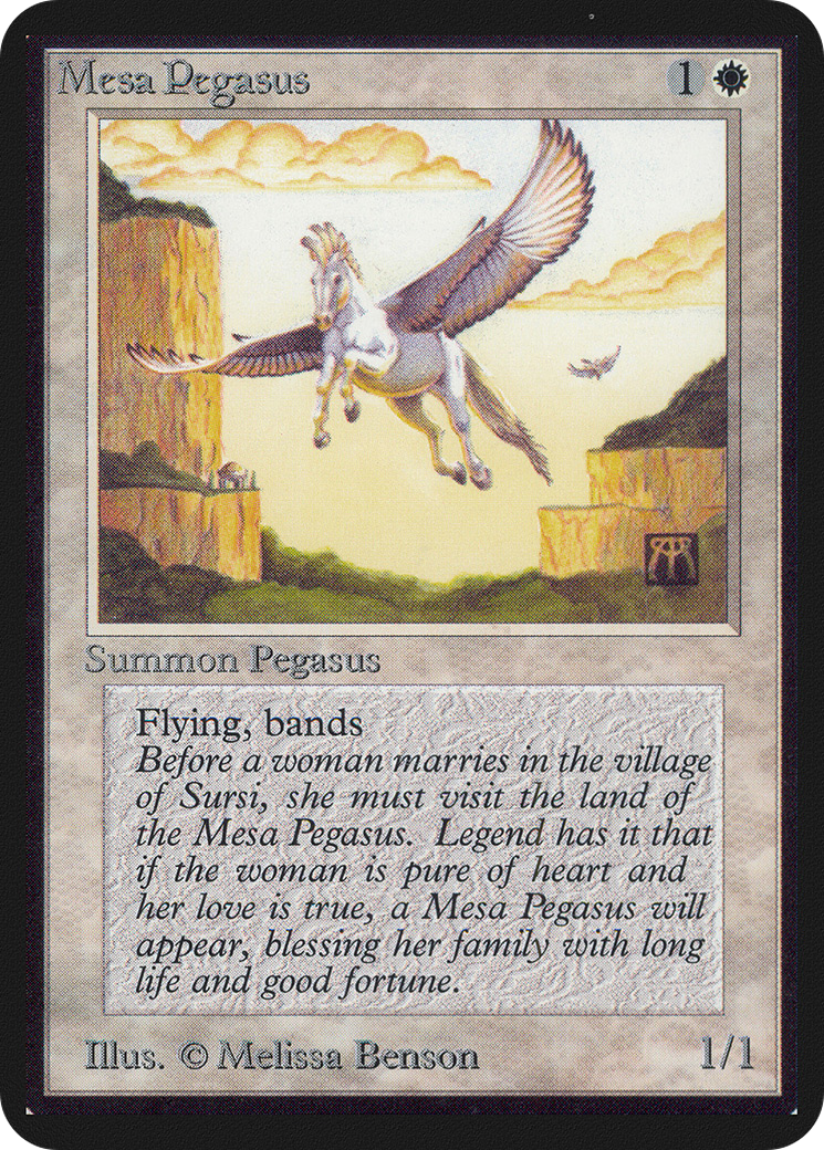 Mesa Pegasus (LEA-028) [Oldschool] Limited Edition Alpha MTG Single Wizards of the Coast
