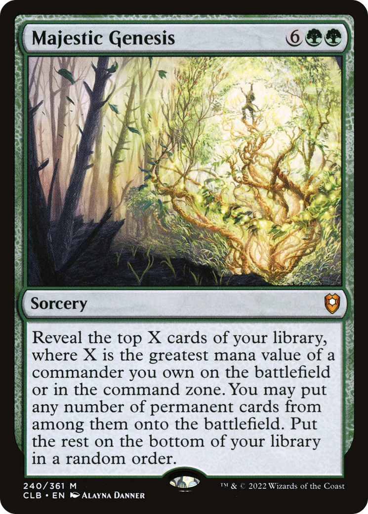 Majestic Genesis (CLB-240) [Commander Legends: Battle for Baldur's Gate] Foil MTG Single Wizards of the Coast