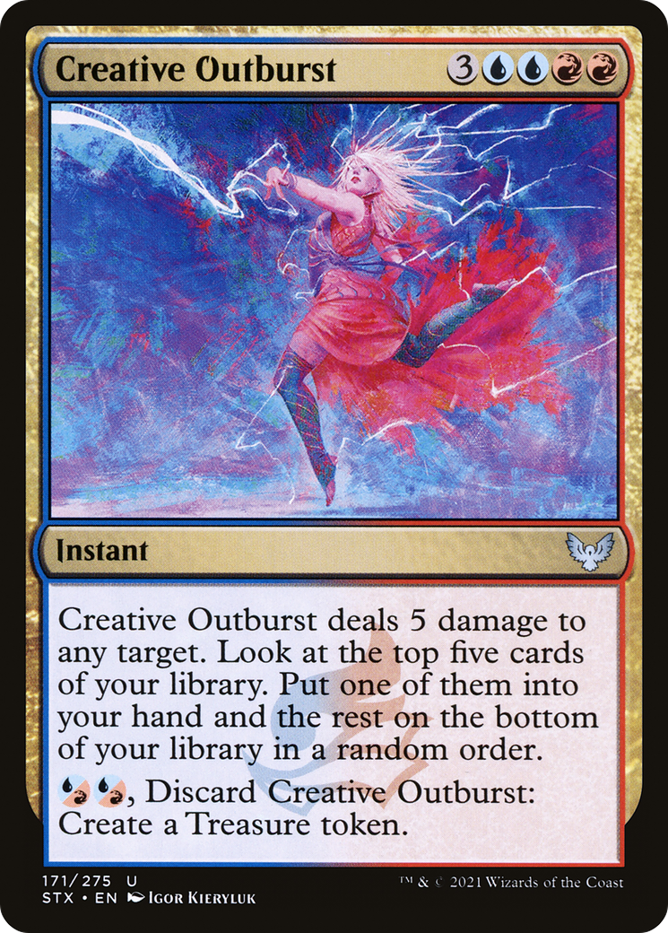 Creative Outburst (STX-171) [Strixhaven: School of Mages] MTG Single Wizards of the Coast
