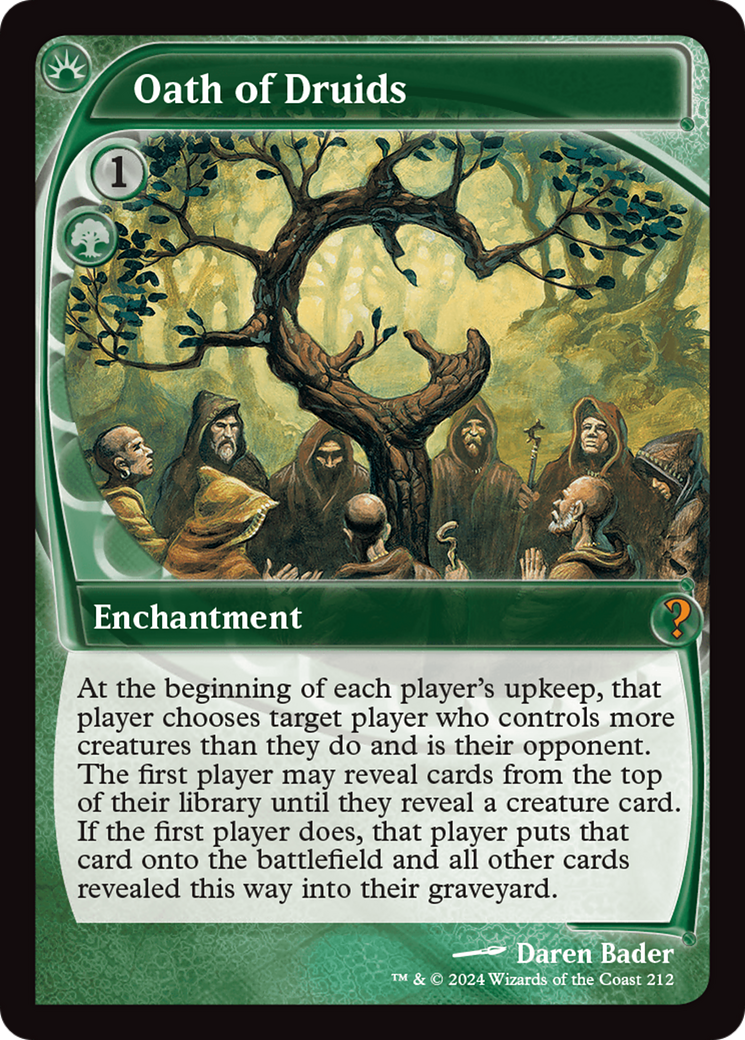 Oath of Druids (Future Sight) (MB2-212) [Mystery Booster] Mystery Booster 2 MTG Single Wizards of the Coast