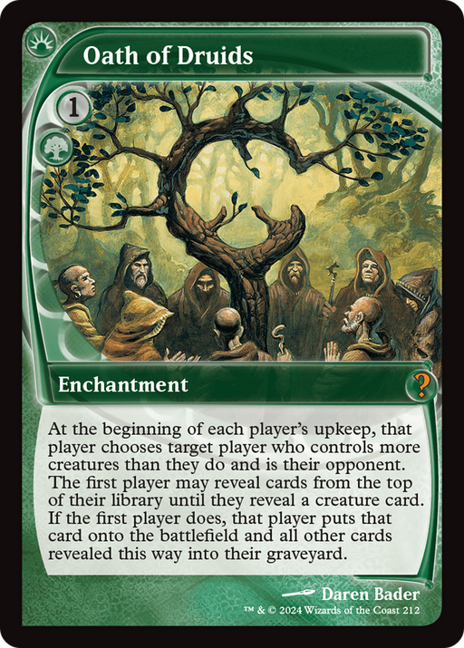 Oath of Druids (Future Sight) (MB2-212) [Mystery Booster] Mystery Booster 2 MTG Single Wizards of the Coast