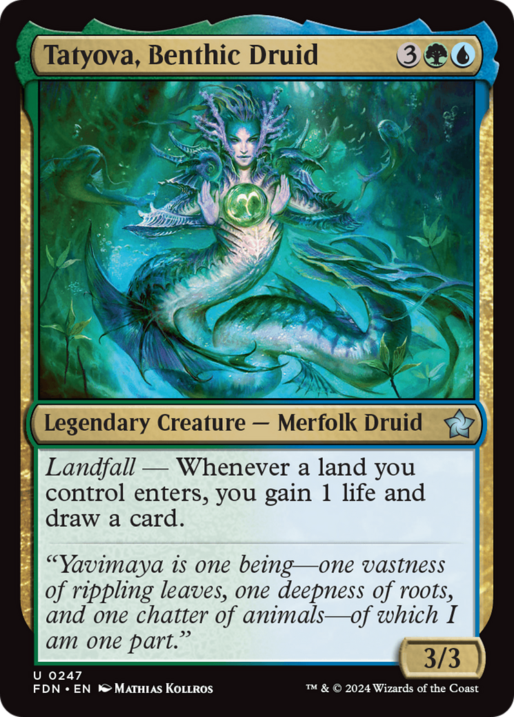 Tatyova, Benthic Druid (FDN-247) [Foundations] Foil MTG Single Wizards of the Coast