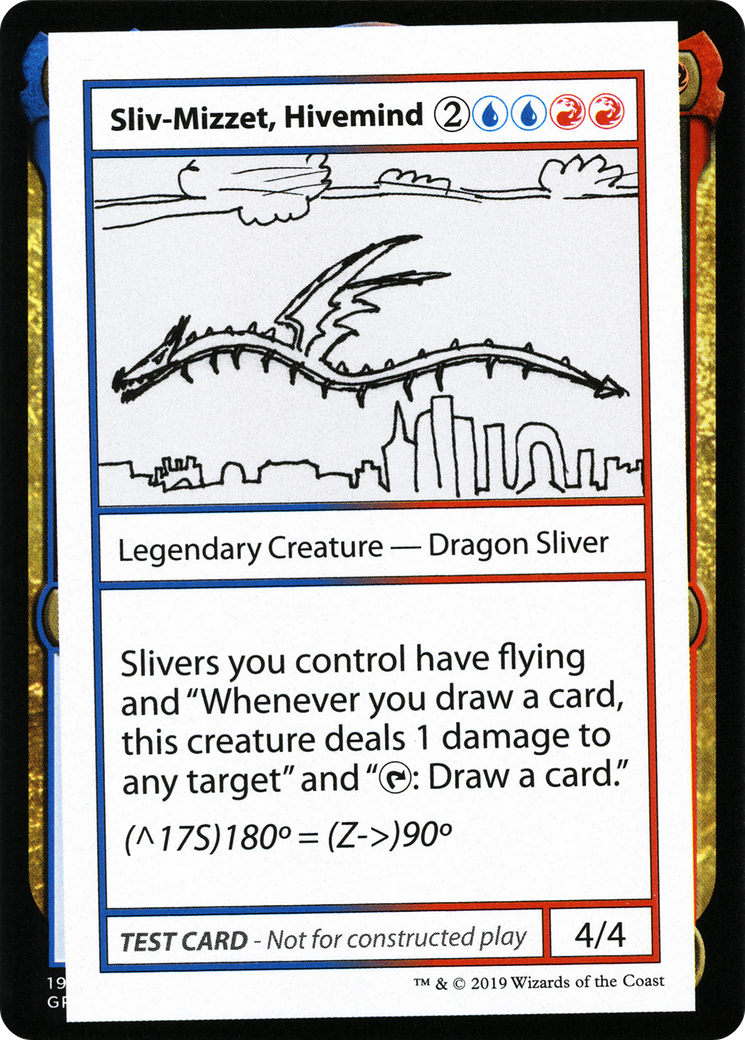 Sliv-Mizzet, Hivemind (No PW Symbol) (CMB1-) [Mystery Booster] Playtest Cards 2021 MTG Single Wizards of the Coast