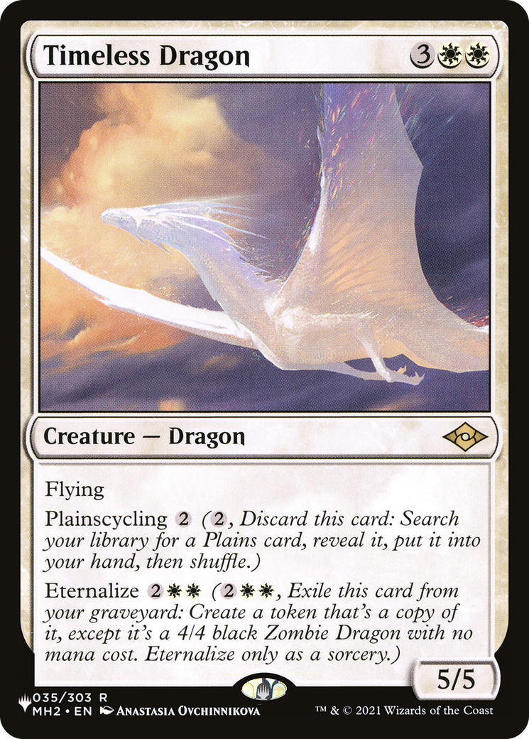 Timeless Dragon (LIST-MH2-35) [Mystery Booster] The List MTG Single Wizards of the Coast