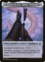 Treasure // Icingdeath, Frost Tongue Double-Sided Token [Dungeons & Dragons: Adventures in the Forgotten Realms Tokens] MTG Single Magic: The Gathering   