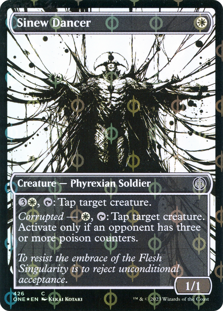 Sinew Dancer (Step-and-Compleat Foil) (ONE-426) [Phyrexia: All Will Be One] (Showcase) Foil MTG Single Wizards of the Coast