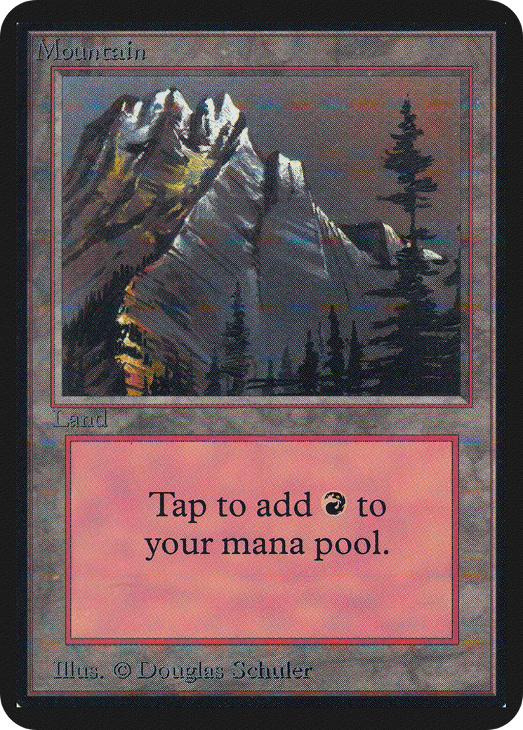 Mountain (LEA-292) [Oldschool] Limited Edition Alpha MTG Single Wizards of the Coast