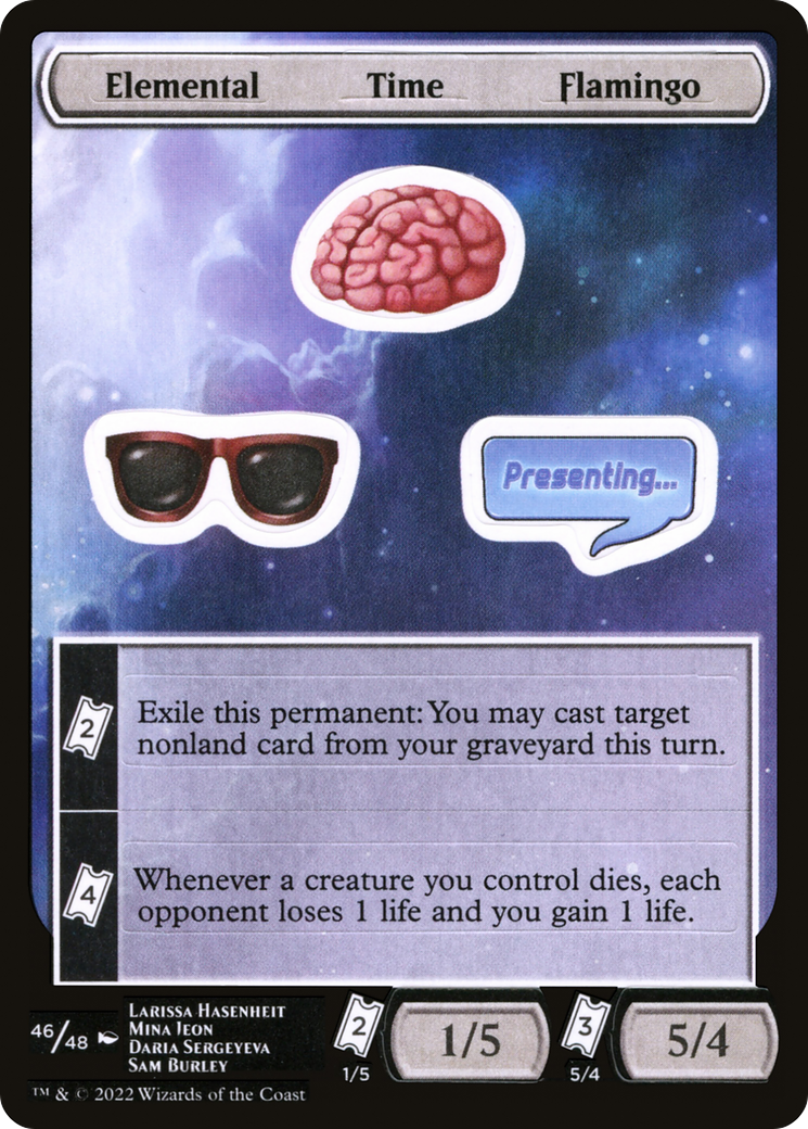 Elemental Time Flamingo (UNF-046) [Tokens] Unfinity Sticker Sheets MTG Single Wizards of the Coast