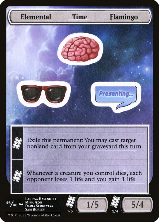 Elemental Time Flamingo (UNF-046) [Tokens] Unfinity Sticker Sheets MTG Single Wizards of the Coast