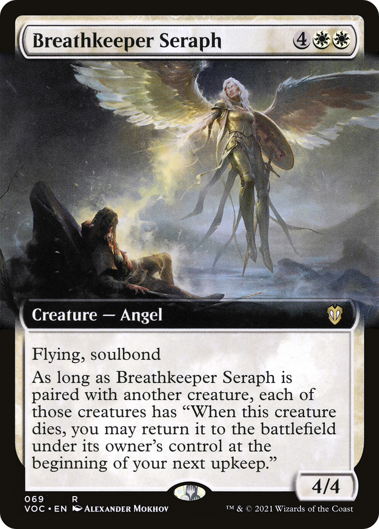 Breathkeeper Seraph (VOC-069) [Crimson Vow Commander] (Extended Art) MTG Single Wizards of the Coast