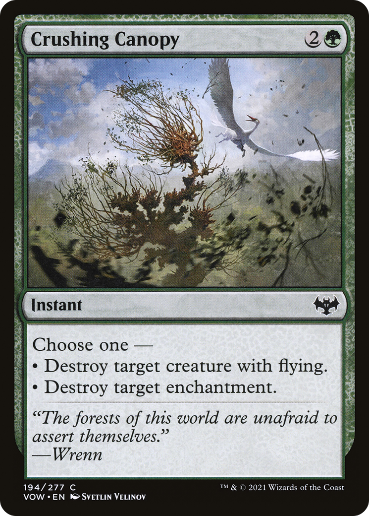 Crushing Canopy (VOW-194) [Innistrad: Crimson Vow] Foil MTG Single Wizards of the Coast