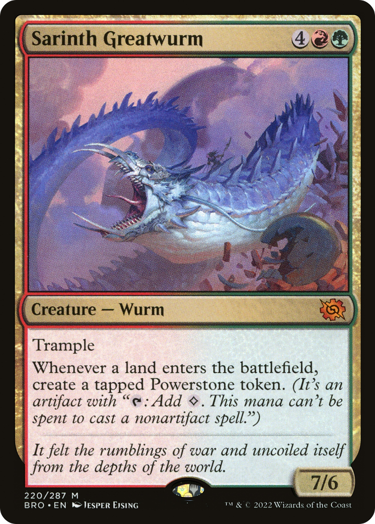 Sarinth Greatwurm (BRO-220) [The Brothers' War] MTG Single Wizards of the Coast