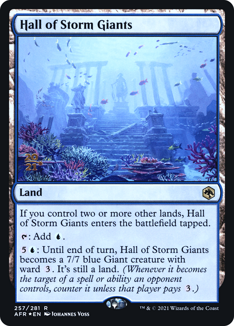 Hall of Storm Giants (PRE-257) [Adventures in the Forgotten Realms Promos] Foil MTG Single Wizards of the Coast